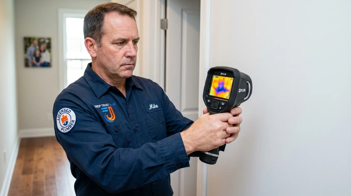Thermal imaging leak detection by Johns Plumbing LLC in Mandeville